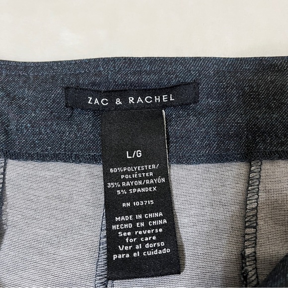 ZAC & RACHEL Womens Pull-on Stretchy Pants Dark Blue Size Large - Picture 3 of 9
